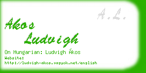 akos ludvigh business card